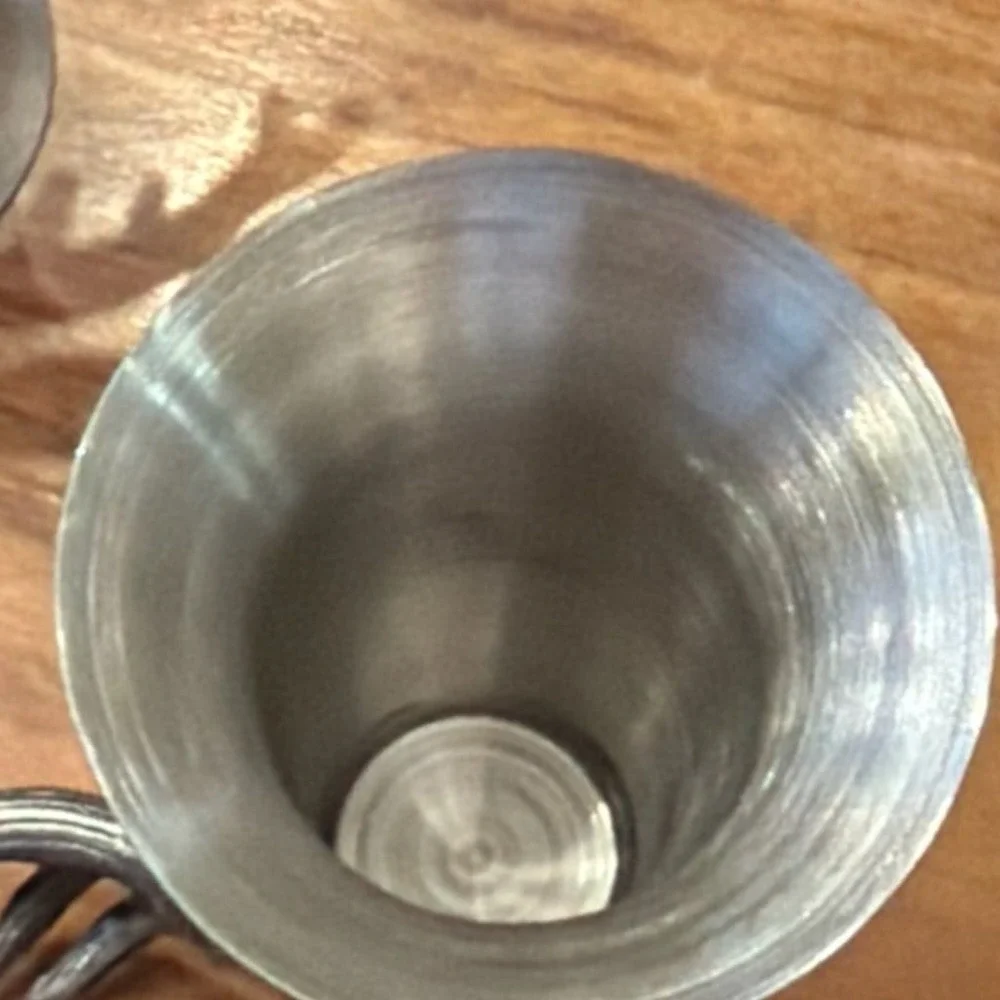 Set of 2 Jägermeister Pewter‎ Stag Head Shot Glasses